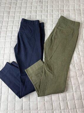Banana Republic Ankle Pants in Navy and Olive